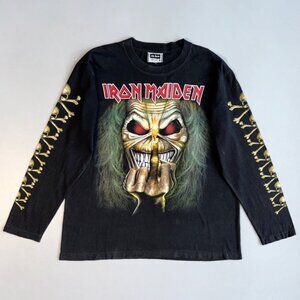 Vintage Iron Maiden Best of the Beast Eddie Candle Finger Long Sleeve Shirt - L